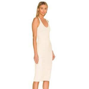 House of Harlow 1960 Emerson Knit Midi Dress Cream/Ivory Size Large